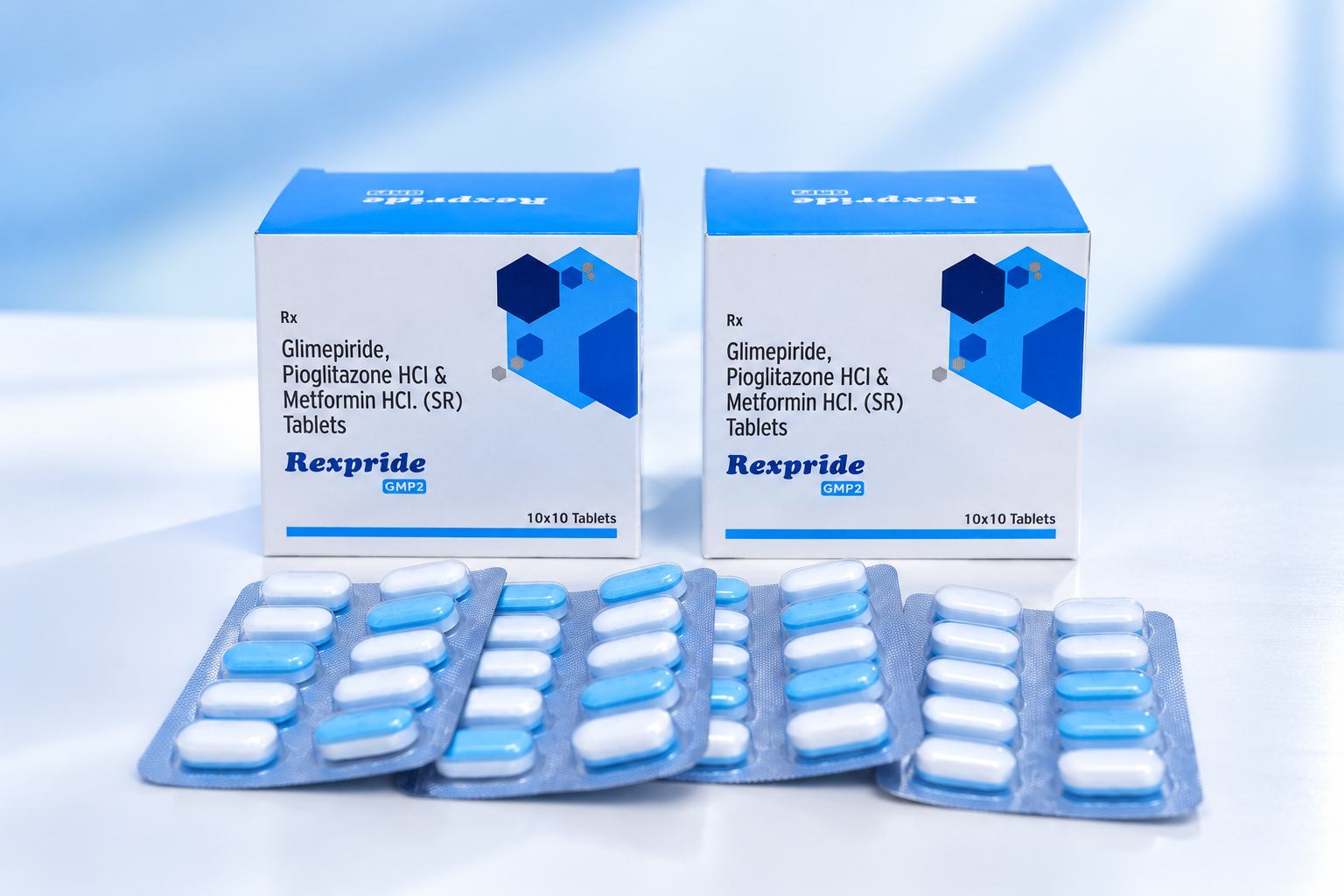 REXPRIDE GMP2 (Glimepiride, Pioglitazone & Metformin HCl (SR) Tablets) packaging view 2